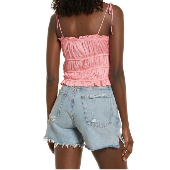 VERO MODA Pink Shoulder Tie Tank Top size small - Picture 2 of 11